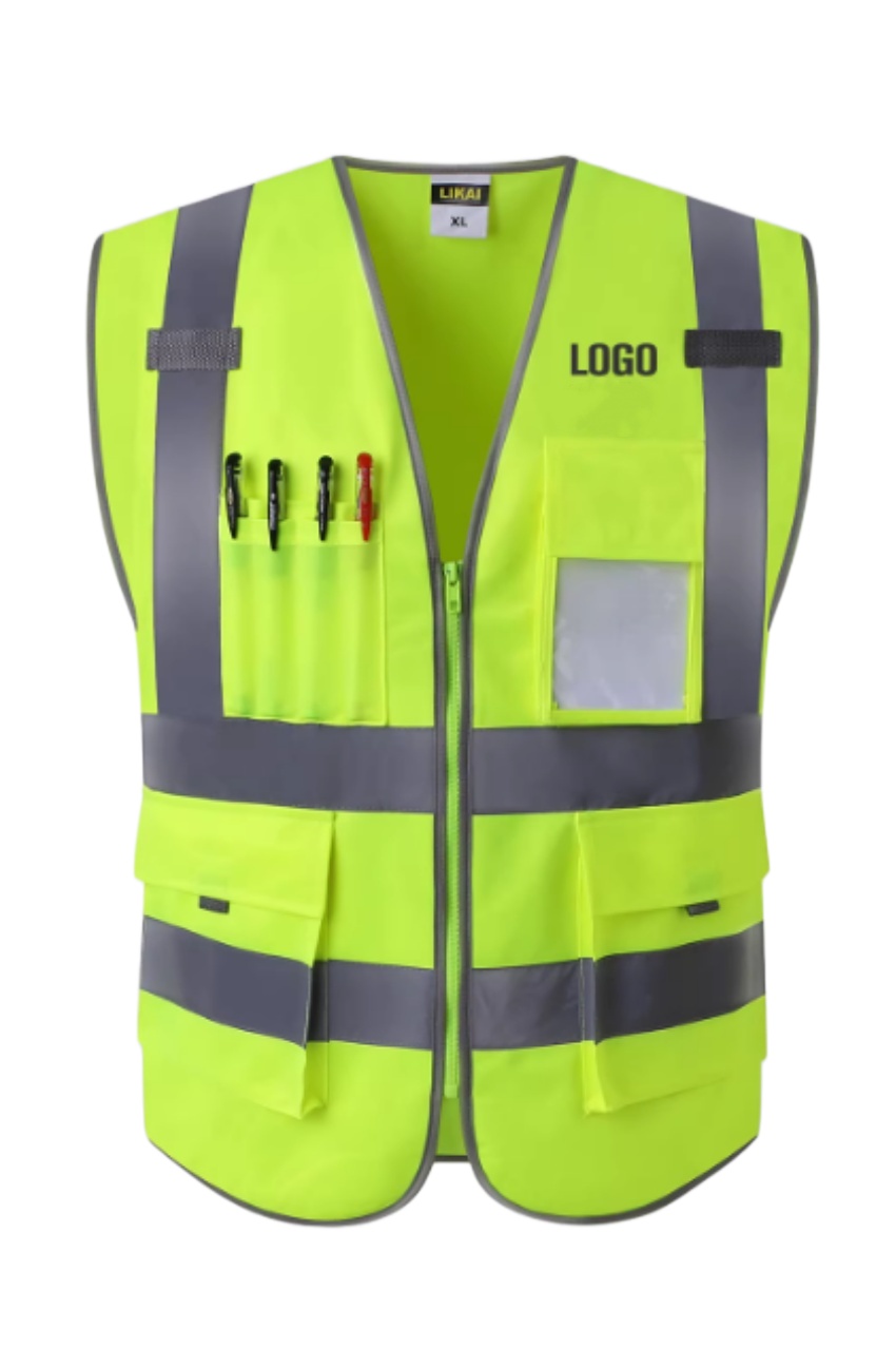 黃綠色簡約款反光安全背心