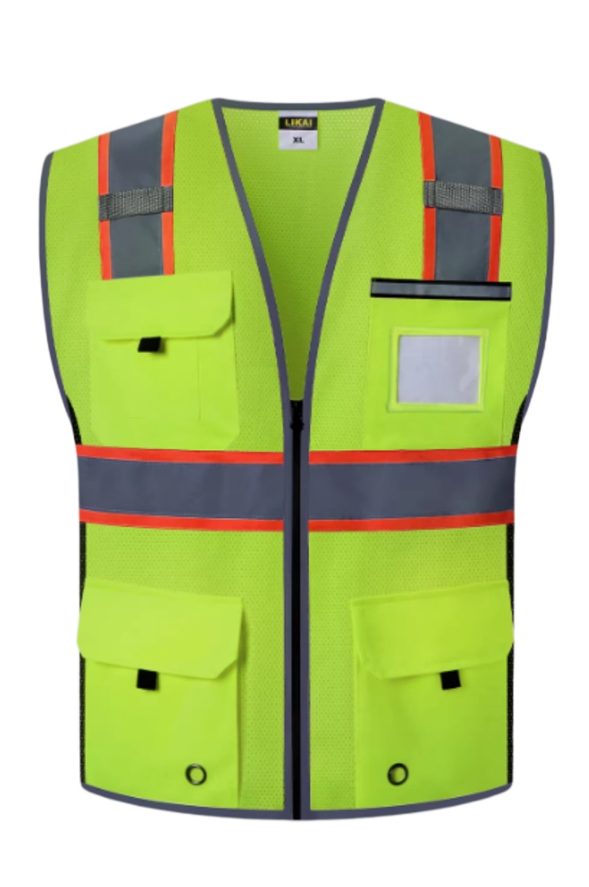 螢光橙加厚款反光安全背心