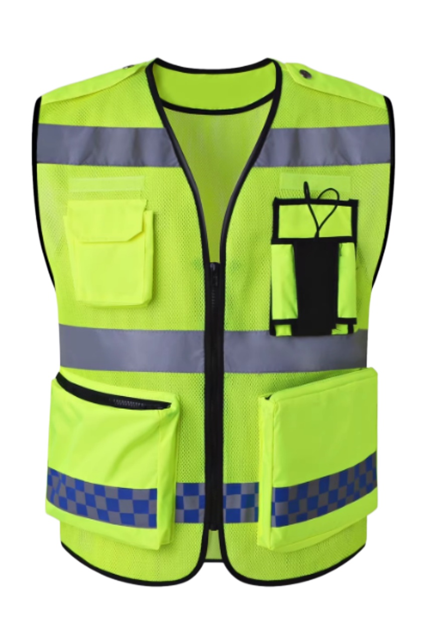 螢光黃加厚雙反光帶工業背心