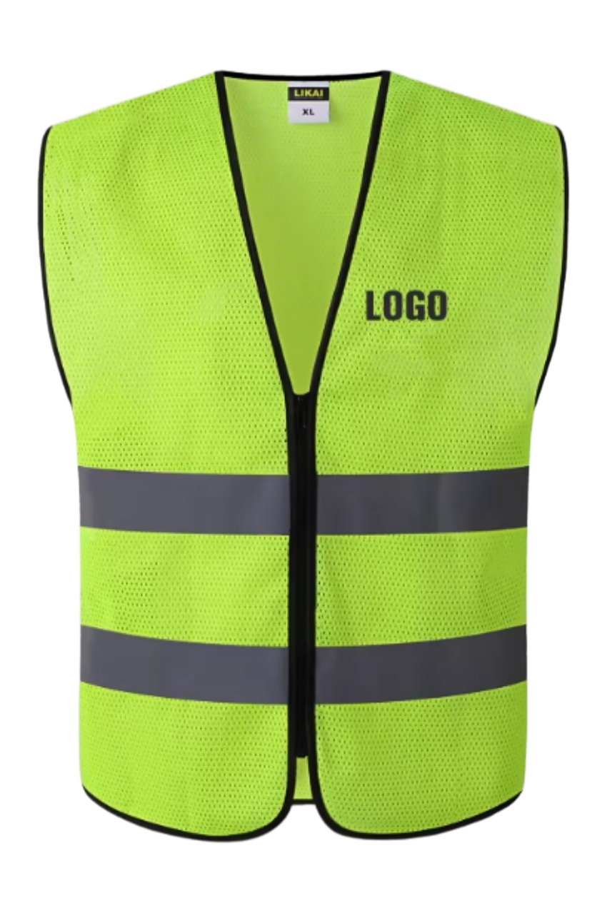 輕薄網眼螢光黃反光安全背心