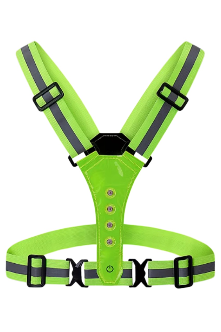 倒三角螢光黃寬幅反光帶多用途背心